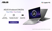 Вышли ноутбуки ASUS Vivobook S14, S16 с ИИ и длительной автономностью
