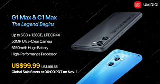 Смартфоны UMIDIGI G1 MAX и C1 MAX вышли на мировой рынок