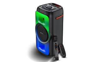 Portronics выпустила колонку Iron Beats III с RGB-подсветкой и беспроводным микрофоном для караоке
