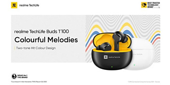 Беспроводные наушники Realme TechLife Buds T100 выйдут 18 августа