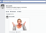 Facebook разрешила добавлять в комментарии картинки
