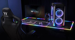 Thermaltake представила компьютерный стол Level 20 RGB Battlestation Gaming Desk с подсветкой