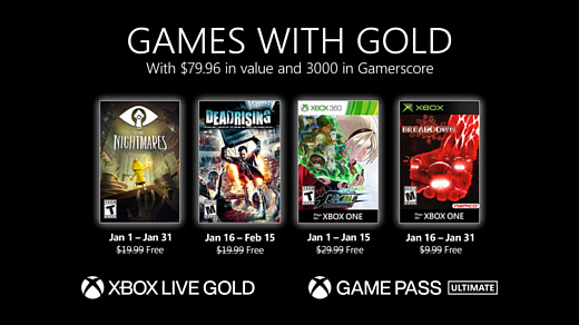 Microsoft назвала игры, которые подписчики Xbox Live Gold получат в январе 2021