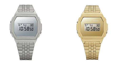 Casio и A.P.C. выпустили две модели часов, вдохновлённые дизайном 1970-х годов