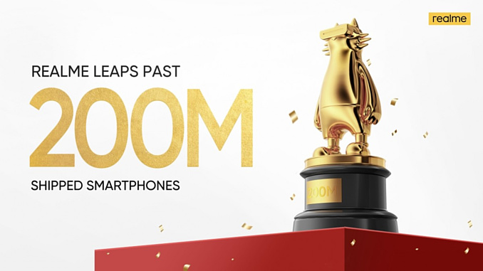 Realme достигла отметки в 200 миллионов проданных смартфонов