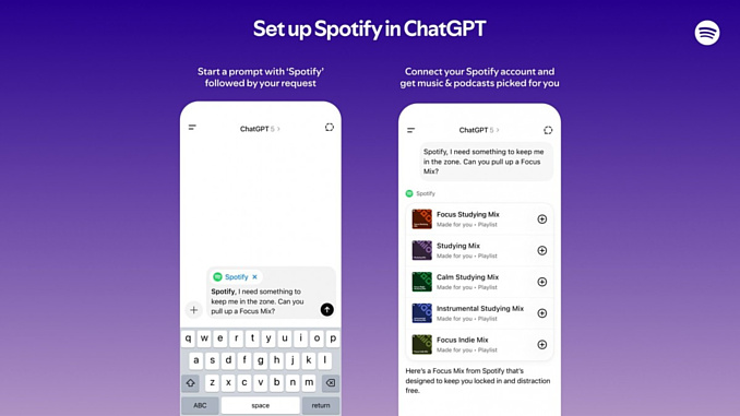 Теперь ChatGPT может подбирать музыку и создавать персональные плейлисты в Spotify