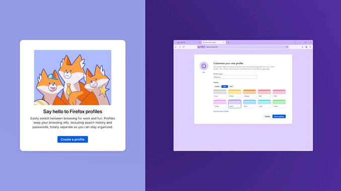 Firefox появится возможность создавать отдельные профили для разных сценариев использования