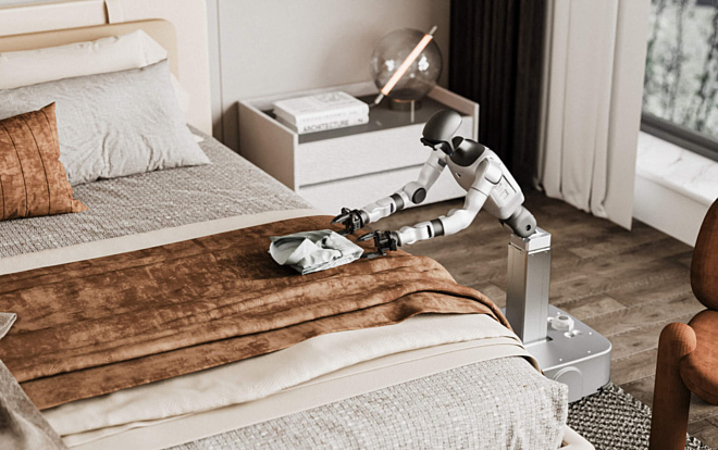 Unitree показала своего уникального колёсного гуманоида G1-D в деле