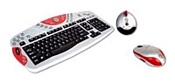 Thermaltake Xaser RF Wireless Office Keyboard and Mouse A2210 Silver PS/2