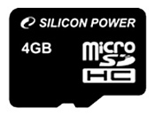 Silicon Power microSDHC 4GB Class 4 Silicon Power microSDHC 4GB Class 4