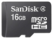 Sandisk microSDHC Card 16GB Class 4