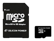Silicon Power micro SDHC Card 4GB Class 10 + SD adapter