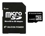 Silicon Power micro SDHC Card 32GB Class 4 + SD adapter