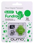 Qumo microSDHC class 10 4GB + Fundroid USB Card Reader