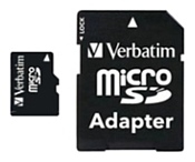 Verbatim microSDHC Class 10 16GB + SD adapter
