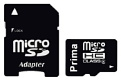 Prima microSDHC Class 4 8GB + SD adapter