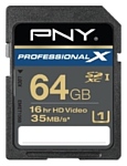 PNY Professional-X SDXC Class 10 UHS-I U1 64GB