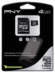 PNY Optima microSDHC Class 4 4GB + SD adapter