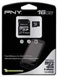 PNY Optima microSDHC Class 4 16GB + SD adapter