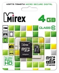 Mirex microSDHC Class 10 4GB + SD adapter