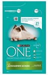 Purina ONE (3 кг) Для домашних кошек с Индейкой и цельными злаками