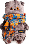 BUDI BASA Collection Басик и шарф в клеточку Ks22-002 (22 см)