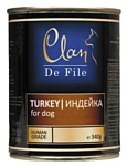 CLAN (0.34 кг) 6 шт. De File Индейка для собак