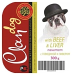 CLAN Паштет с говядиной и ливером для собак (0.3 кг) 18 шт.