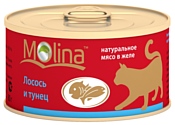 Molina Консервы для кошек Лосось и тунец (0.08 кг) 1 шт.
