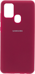 EXPERTS Original Tpu для Samsung Galaxy A21s с LOGO (малиновый)