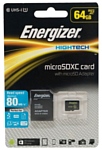 Energizer microSDXC Class 10 UHS-I U1 80MB/s 64GB + SD adapter