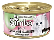 Simba Паштет для кошек Лосось с креветками (0.085 кг) 24 шт.