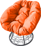 M-Group Пончик 12320307 (серый ротанг/оранжевая подушка)