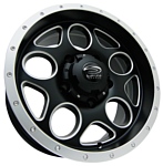 Sakura Wheels 3243 8x16/5x150 D110.5 ET-10 Черный с полировкой