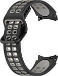 Rumi Extreme силиконовый для Samsung Galaxy Watch4/5 (20 мм, черный/серый)