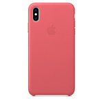 Apple Leather Case для iPhone XS Max Peony Pink