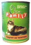 CLAN Family Паштет из телятины для кошек (0.340 кг) 1 шт.