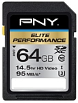 PNY Elite Performance SDXC class 10 UHS-I U3 64GB