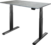 ErgoSmart Unique Ergo Desk 1380x800x18мм (бетон Чикаго светло-сер./черный)