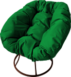 M-Group Пончик 12310204 без ротанга (коричневый/зеленая подушка)
