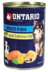 Ontario (0.4 кг) 1 шт. Консервы Dog Multi Fish and Salmon oil