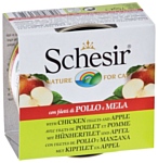Schesir (0.075 кг) 1 шт. С куриным филе и яблоками для кошек