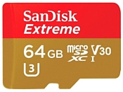 SanDisk Extreme microSDXC Class 10 UHS Class 3 V30 90MB/s 64GB