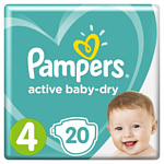 Pampers Active Baby-Dry 4 Maxi (9-14 кг), 20 шт