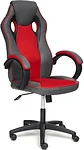 TetChair Racer Gt (кожзам/ткань, металлик/красный)
