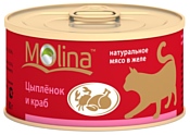 Molina Консервы для кошек Цыпленок и краб (0.08 кг) 1 шт.