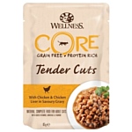 Wellness (0.085 кг) 1 шт. Cat CORE Tender Cuts Chicken & Chicken Liver in Savoury Gravy