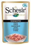 Schesir (0.05 кг) 1 шт. Кусочки в желе. Тунец. Влажный корм для кошек