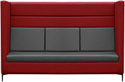 Brioli Дирк трехместный (экокожа, L19-L20 (красный, серые вставки)