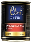 CLAN (0.34 кг) 12 шт. De File Конина для собак
